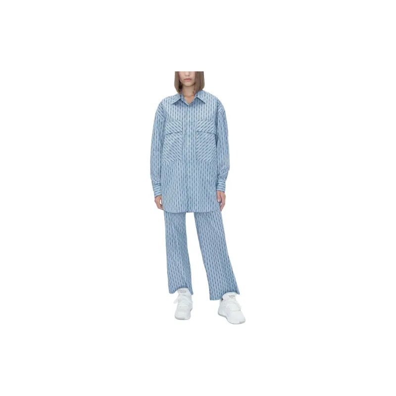 AMIRI SS24 Double Pocket Workwear Shirt Women's Blue-4