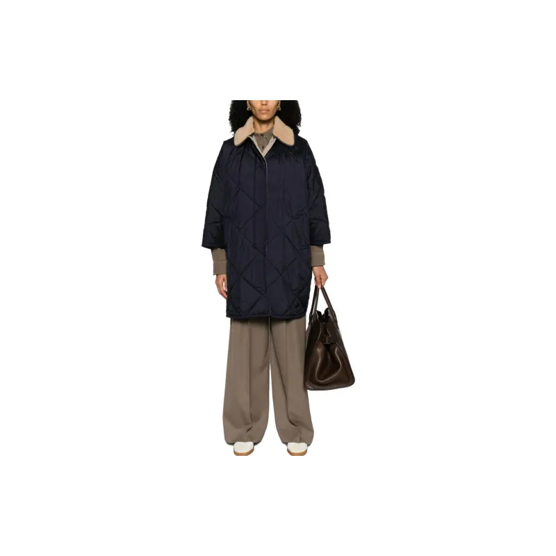 Brunello Cucinelli Wide Sleeved Drawstring Quilted Coat-5