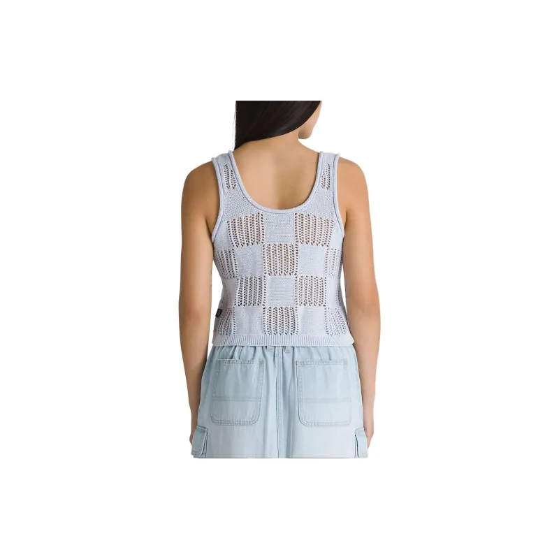 Vans Cataluna Knit Tank Top Tank Tops Women's Chlorine Blue-3