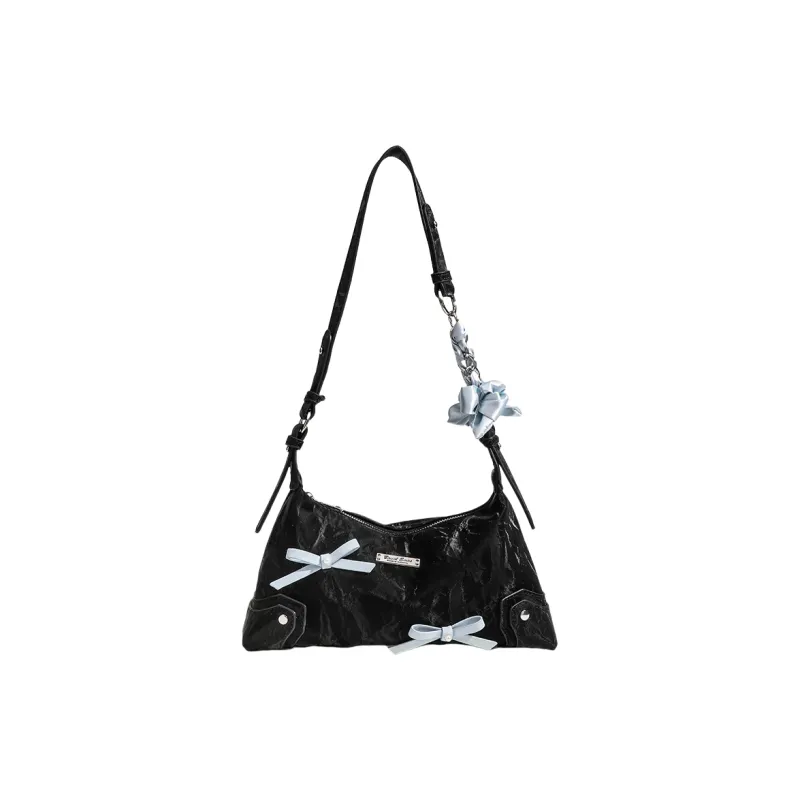 NOMK PU Shoulder Bag, Handbag, Shoulder Bag, Crossbody Bag Women's Silver/Black/White-3