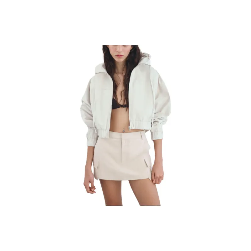 ZARA Casual Shorts Women's Beige Yellow-2