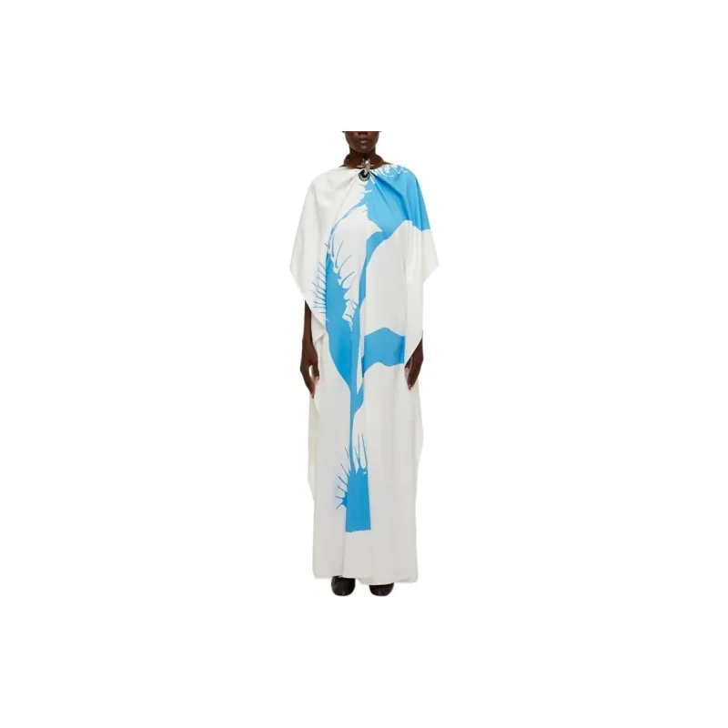 FERRAGAMO Long-Sleeved Dresses Women's Blue-1
