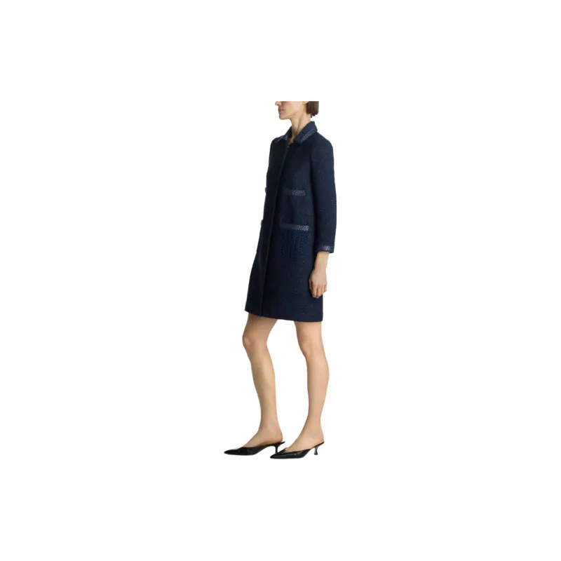 St. John Single-breasted Tweed Coat-2