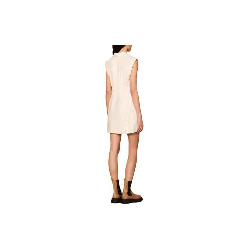 Sandro Sleeveless Dress Women's Ecru-2