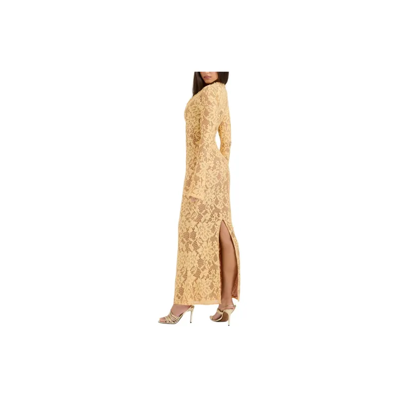 HOUSE OF CB Indiana Long Sleeved Dress Women's Apricot/Apricot-4