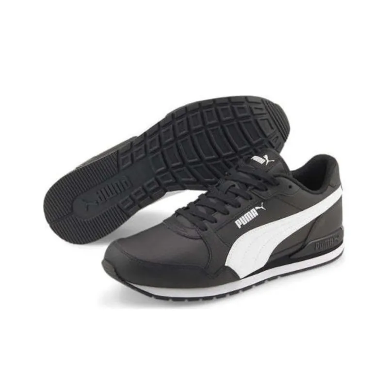 PUMA St Runner V3 Leather 'Black White'-2
