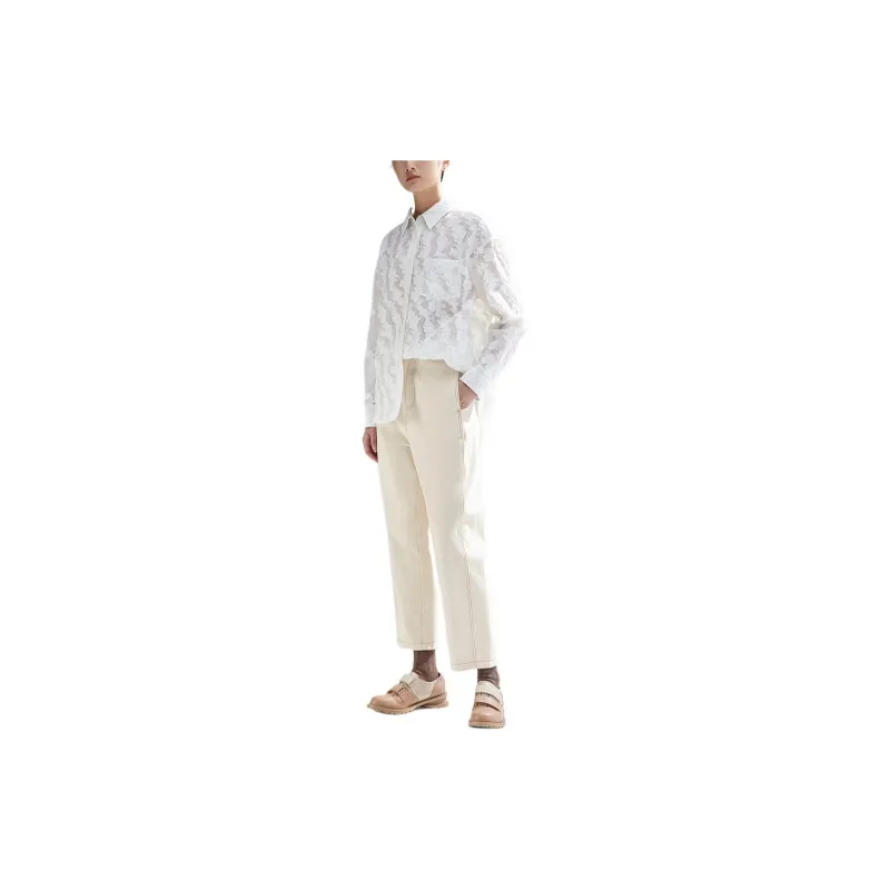Broadcast SS24 Jeans Women's Light Cloud White-3