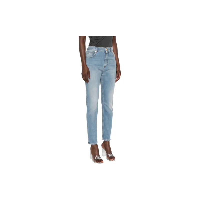 BALMAIN Logo-patch Tapered Jeans-3