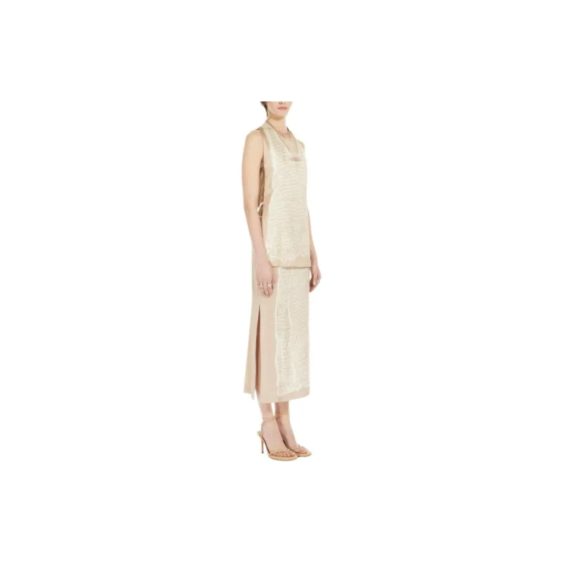 SportMa Melinda Collection Lightweight Satin Top Camisole Women's White-4