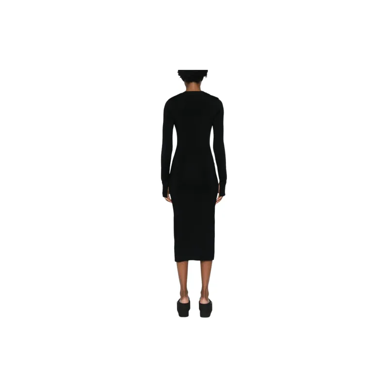 VERSACE JEANS COUTURE Decorative buttons Knitted Midi Dress-2