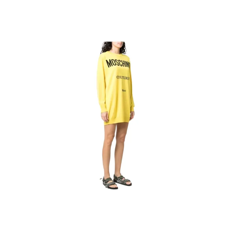 MOSCHINO Long-Sleeved Dresses Women's Yellow-2