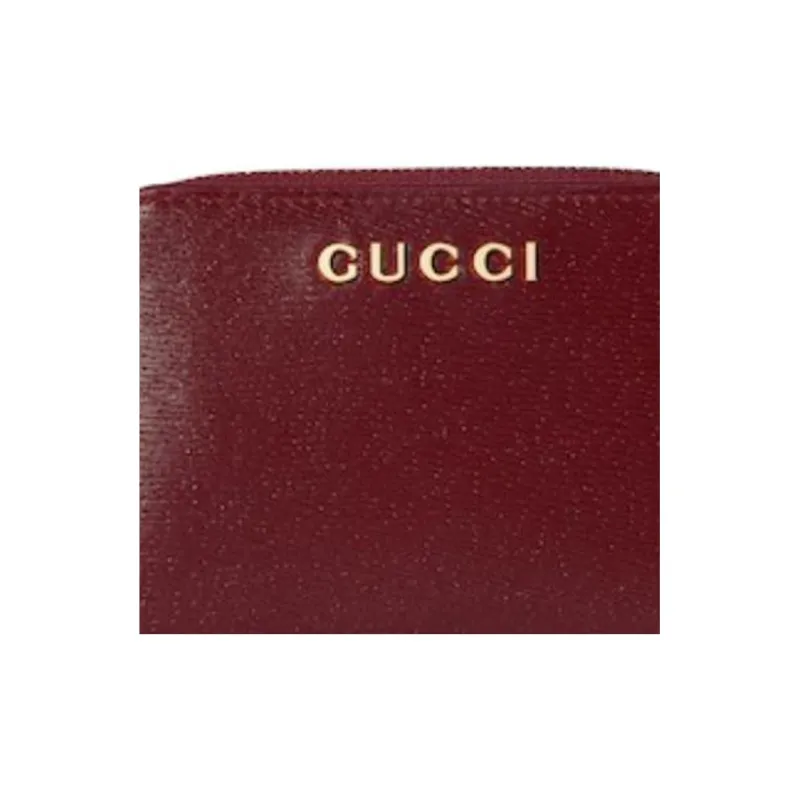 GUCCI Leather Wallet Mini Women's Red-6