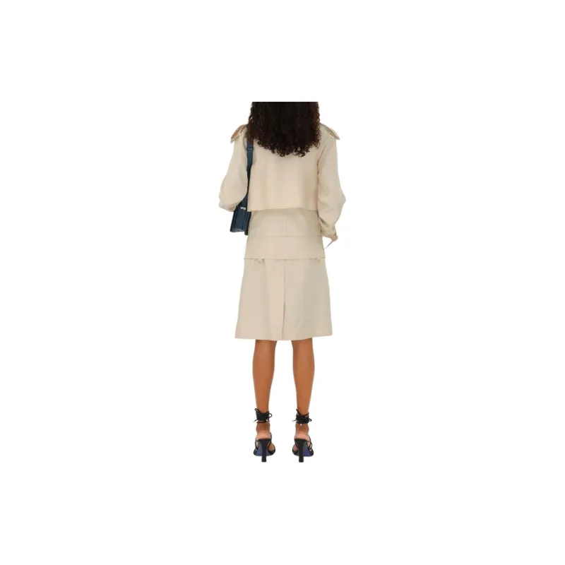 Burberry Double breasted Short Trench Coat-2