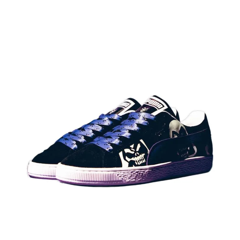 Revelation x PUMA Clyde 'Skeletor' Anti Slip Wear Resistant Low Top Skateboard Shoes Men's Black White-1