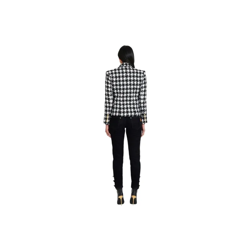 BALMAIN Business Suits Women's Black White-2