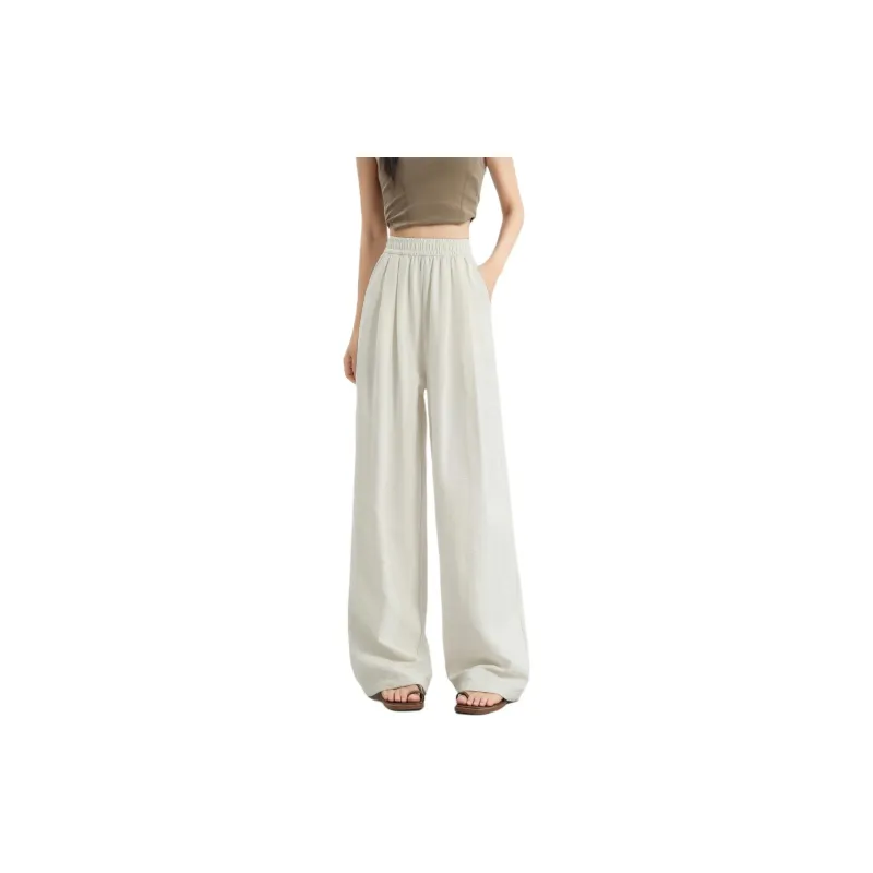 Ya Sheep People Casual Pants Women's Ecru-3