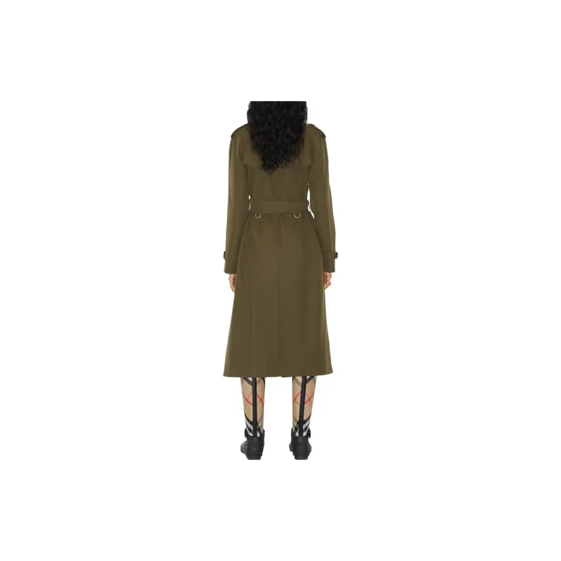 Burberry Coats Women's Olive Green-2