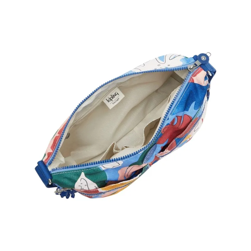 Kipling Nylon Shoulder Bag, Crossbody Bag Unisex Blue & Multicolor-3