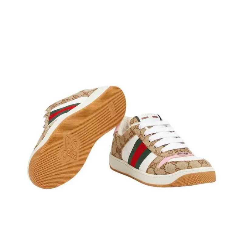 GUCCI Women's Screener Sneaker 'Beige Pink' Women's-5