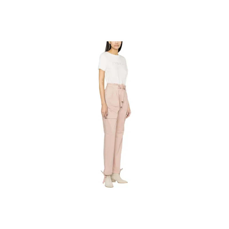 PINKO High Waist Straight Leg Trousers-3