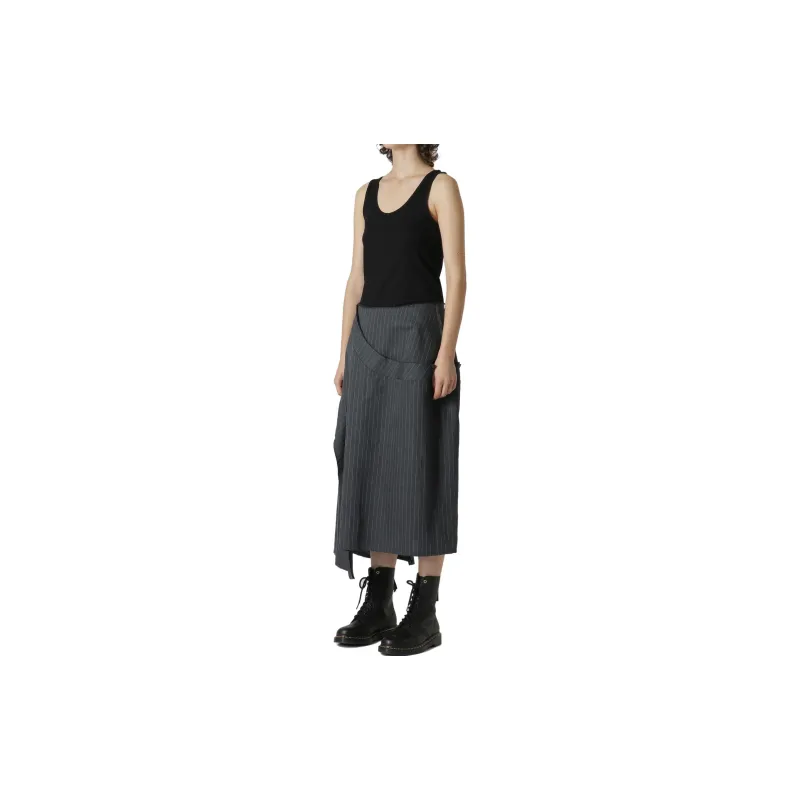 Yohji Yamamoto Casual Long Skirts Women's Gray-4