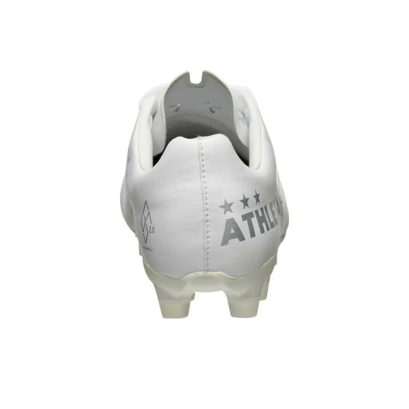 ATHLETA Wear Resistant Coverage Support Soccer Shoes Men's White Silver-4