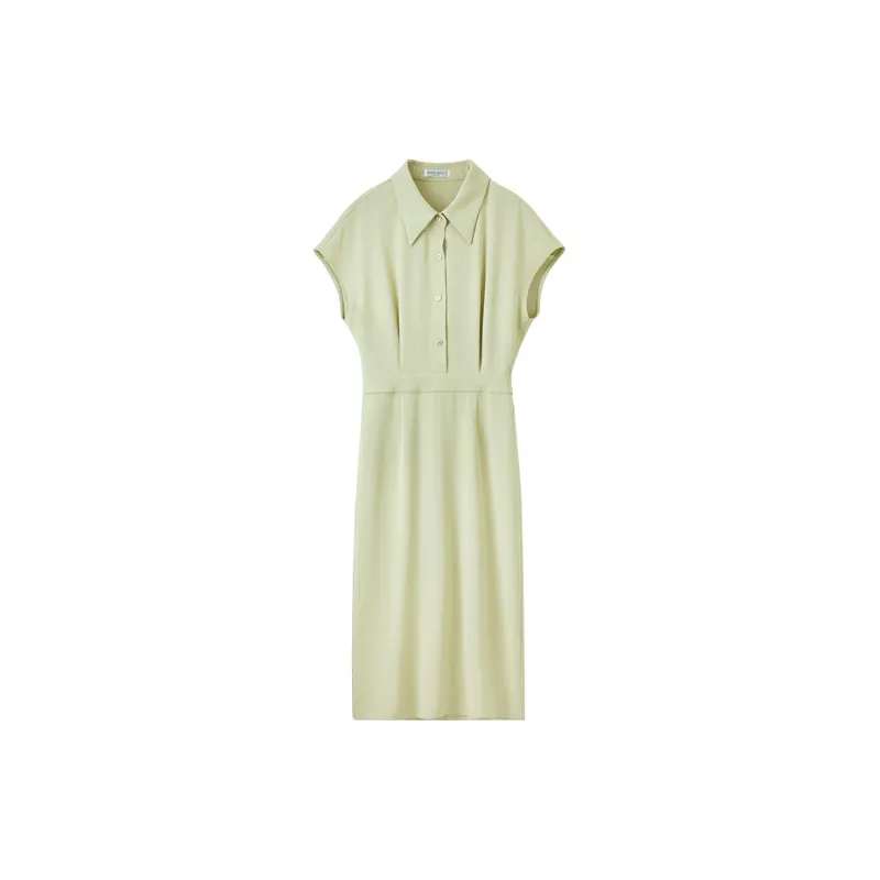 SENTUBILA Short Sleeved Dresses Women's Light Green-1