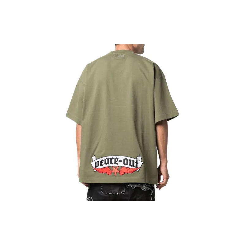 Vetements T-Shirts Women's Army Green-2