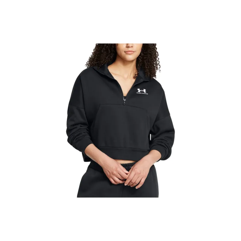 Under Armour Icon Fleece Oversized ½ Zip Sweatshirt Women's Black-3