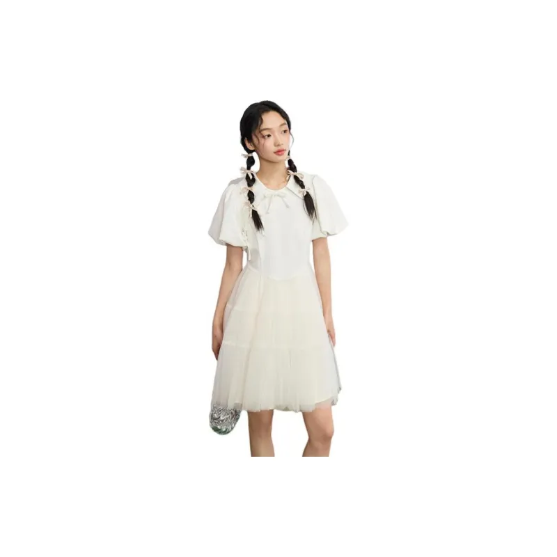 ZIHAN SS24 Short Sleeved Dress Women's Ecru-3