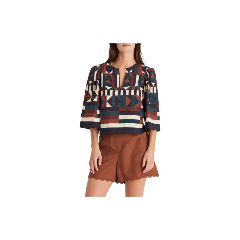 Eres Lunaire Geometric print Blouse-3