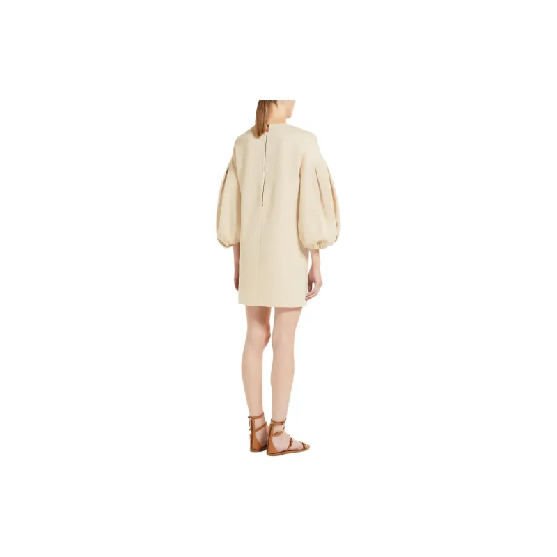 MaxMara SS24 Long Sleeved Dresses Women's Ivory-3