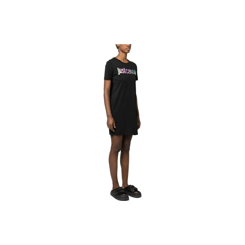 Just Cavalli Logo Print T shirt Dress-2