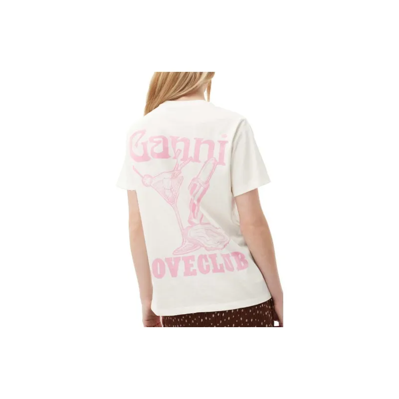 GANNI Regular T Shirt Women's Heron Crane White-1