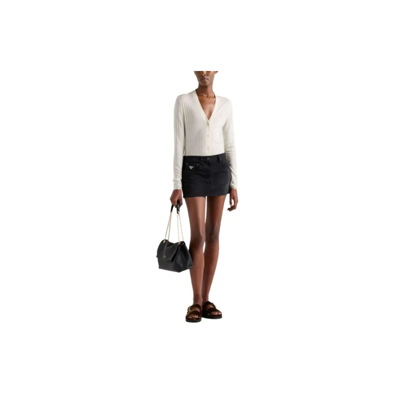 PRADA Low rise Denim Mini skirt-1