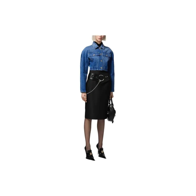 VERSACE High-Waist Pencil Midi Skirt-3