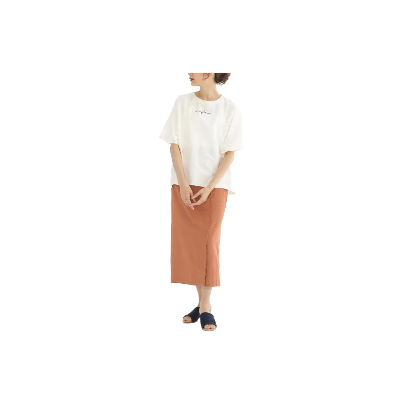 Beams Casual Long Skirts Women's Orange-2