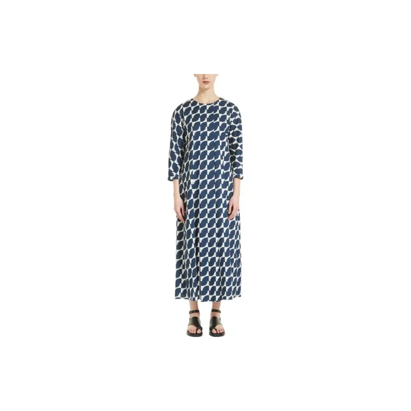 'S MAX MARA Long-Sleeved Dresses Women's Dark Blue-1