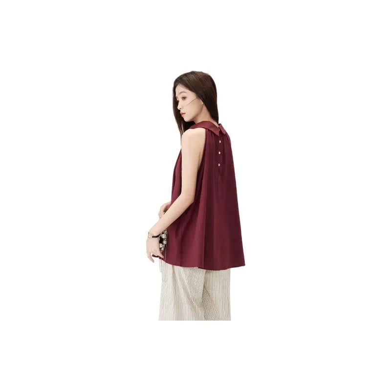 PASSCODIO Tank Tops Women's Burgundy-2