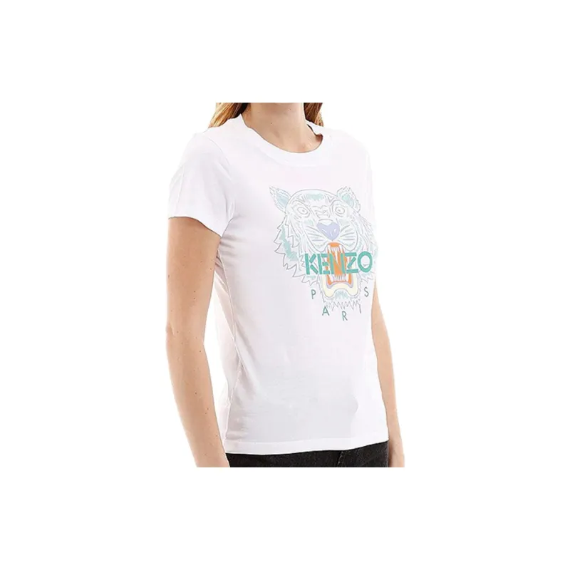 KENZO Classic Tiger Head Regular T Shirt Women's White-3
