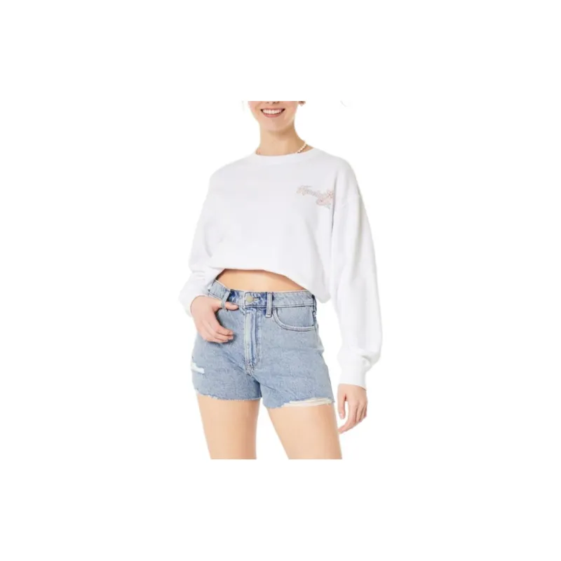 Hollister Denim Shorts Women's Blue-3