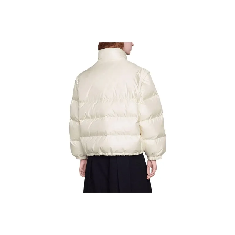 GUCCI Padded Bomber Jacket With Web 'White'-3