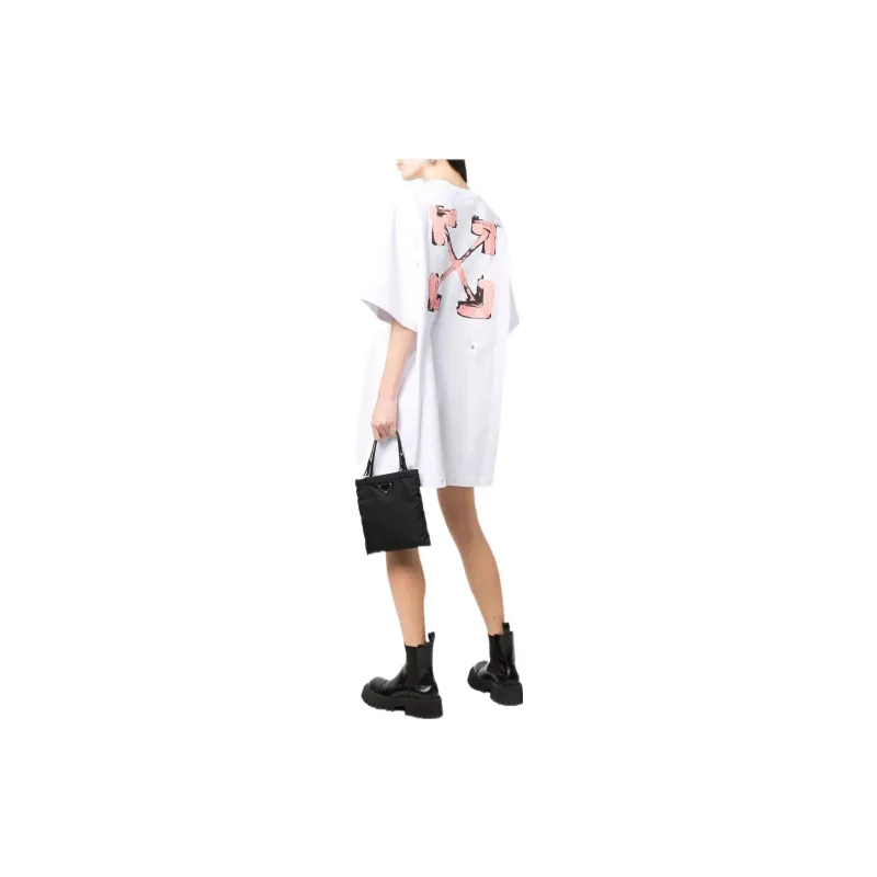 OFF WHITE SS22 Short Sleeved Dresses Women's White-1