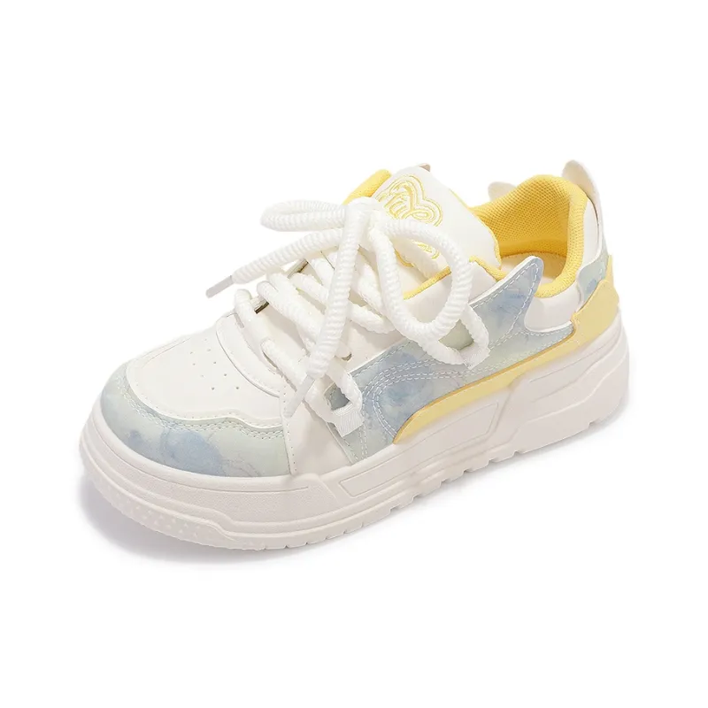 SHUXIAOBEI Anti Slip Wear Resistant Low Top Casual Shoes Women's Misty Blue-2