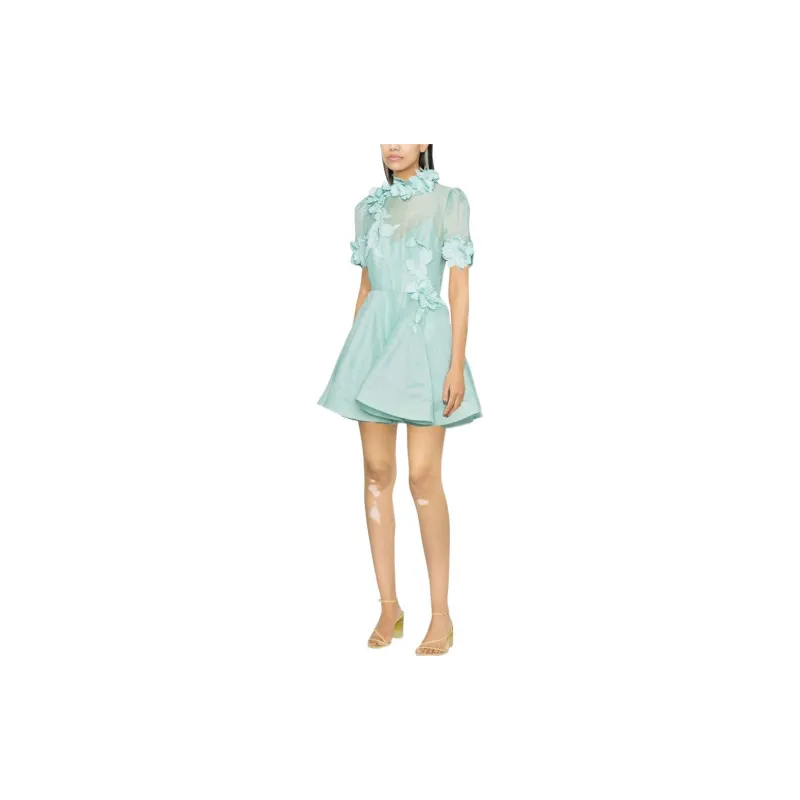 Zimmermann Short-Sleeved Dresses Women's Blue-2