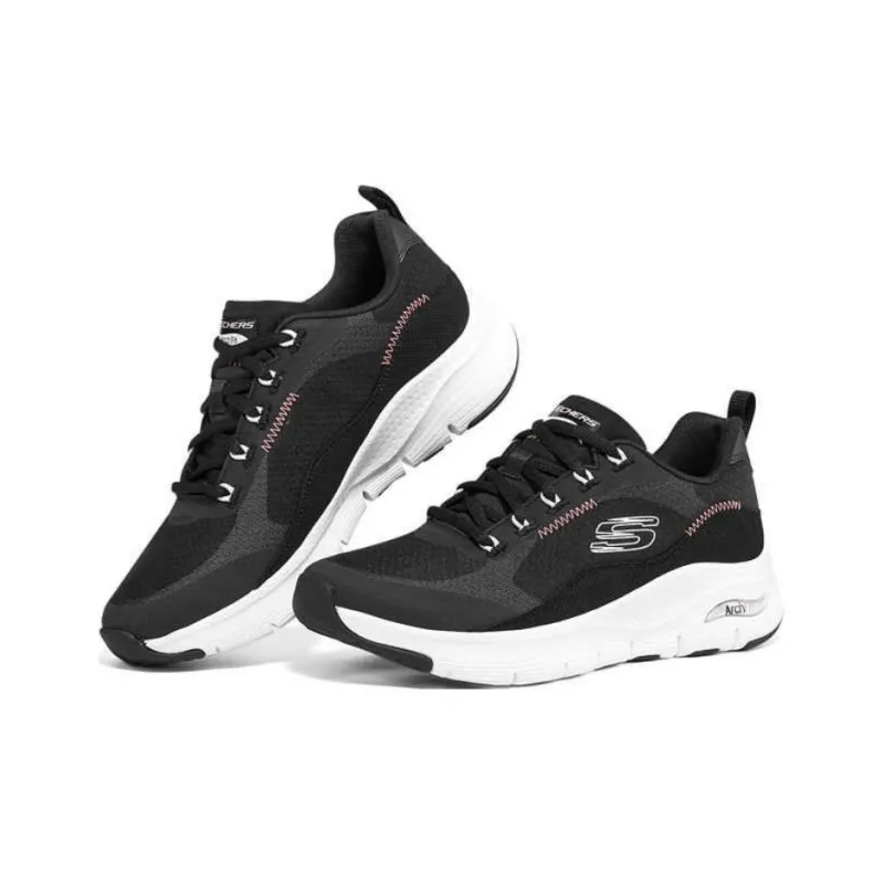 Skechers Arch Fit 'Black White Pink' Women's-1