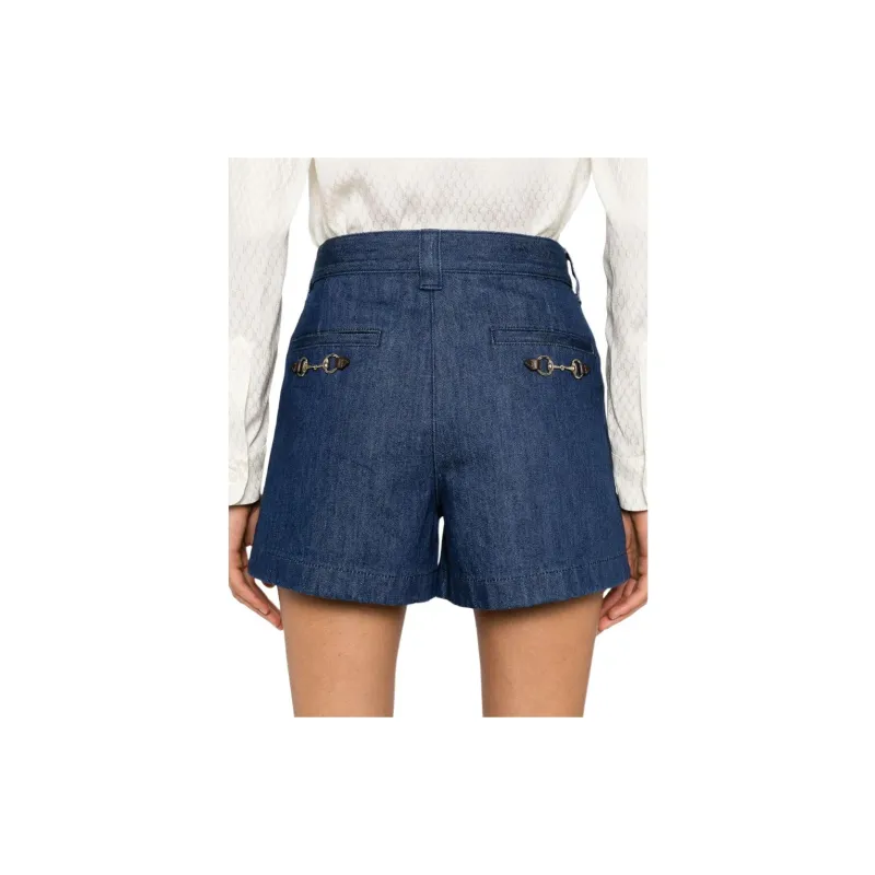 GUCCI Logo Detailed Low Waisted Shorts-4