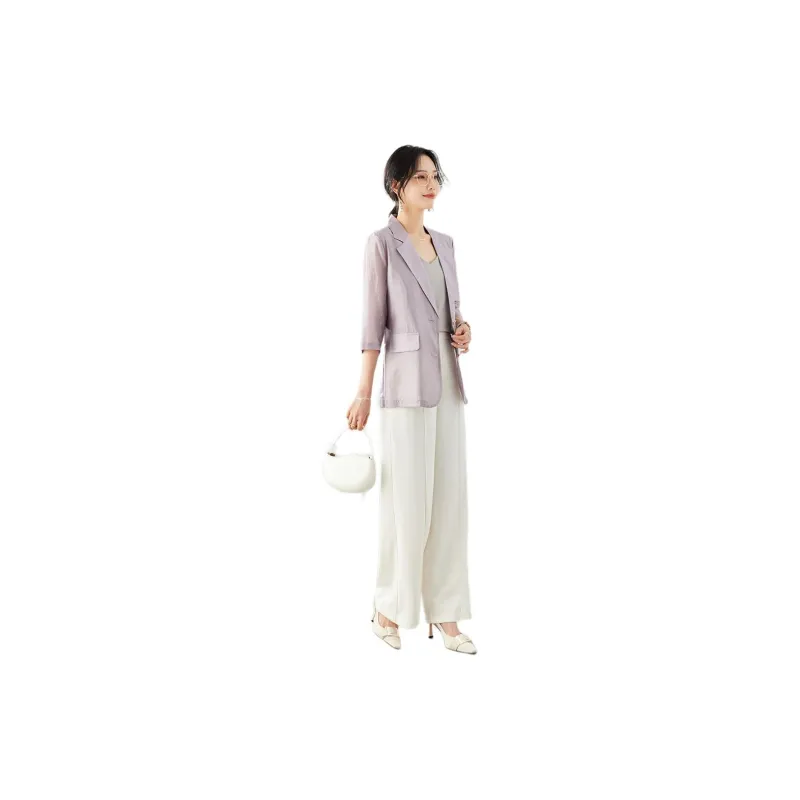 TERRE BLEUE Business Suit Women's Purple-3