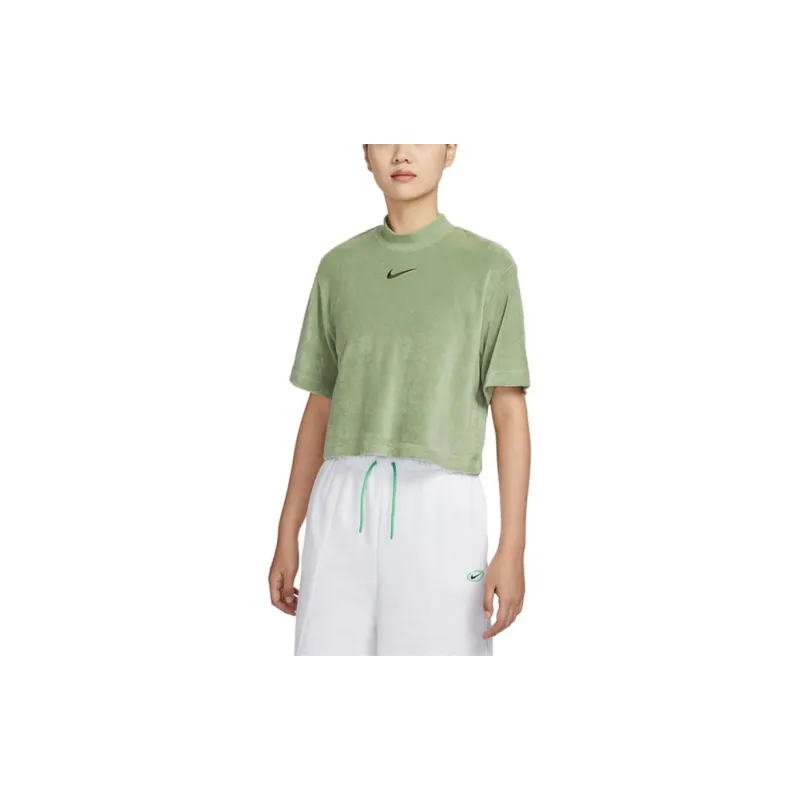 Nike Crop Tops Women's Green-3