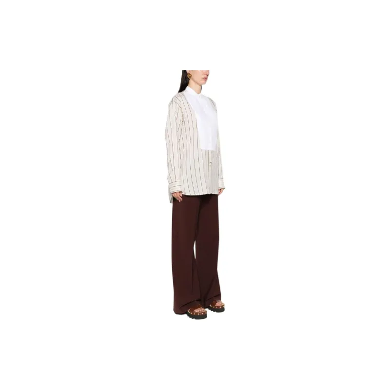 Stella McCartney Curved Hem Panelled Striped Shirt-3